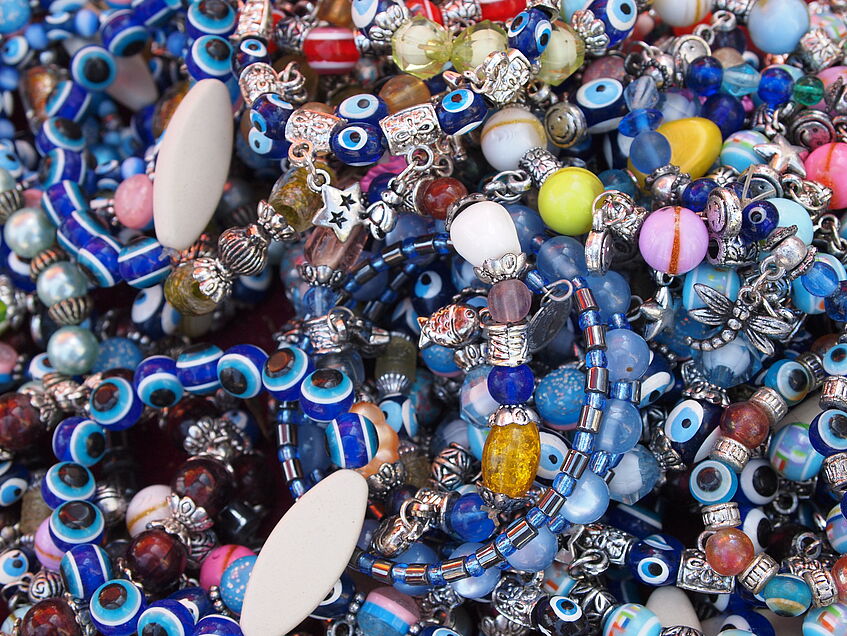 Glass beads.