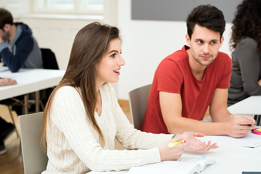 Students discussing