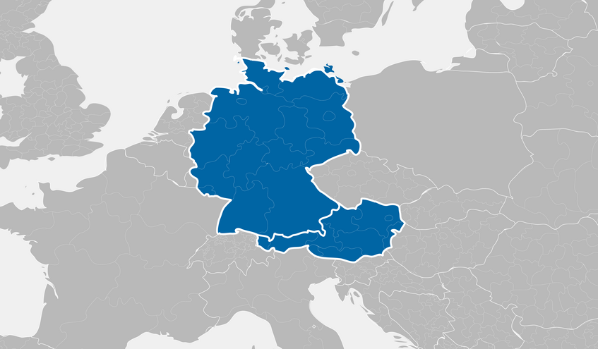 Karte Österreich/Deutschland