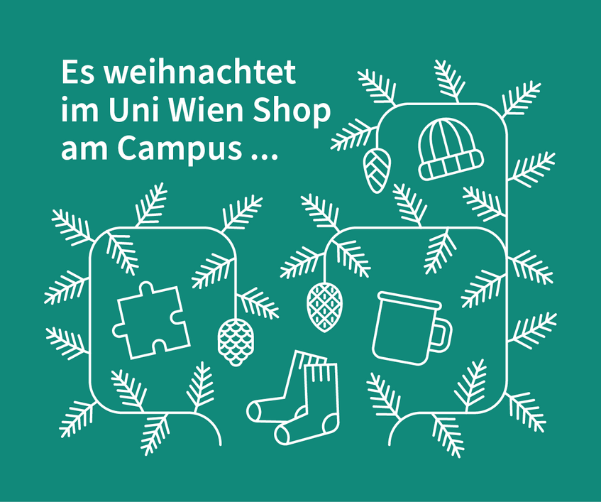 Christmas is in the air in the Uni Wien shop on campus ...