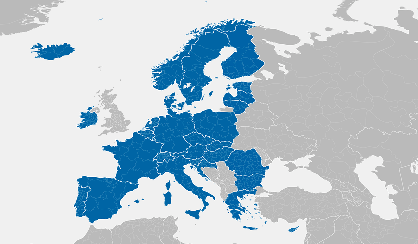 Map EU/EEA-countries