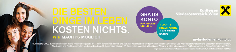 Advertisement of the Raiffeisenlandesbank Niederösterreich-Wien AG